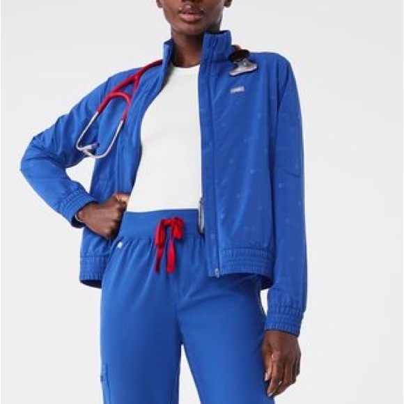 FIGS- Limited Edition Madison Embossed jacket in winning blue - Picture 11 of 11